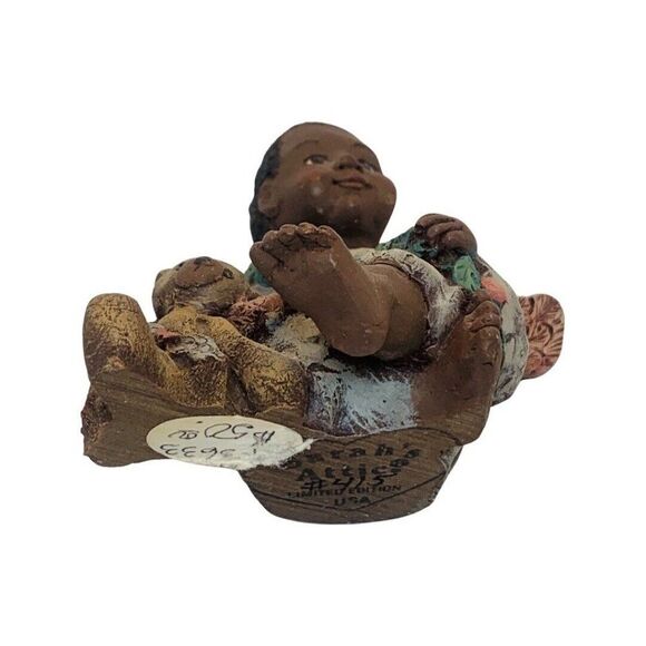 Vintage Sarah’s Attic African American Boy Angel Figurine May Enos 3633 #415 - Picture 6 of 6